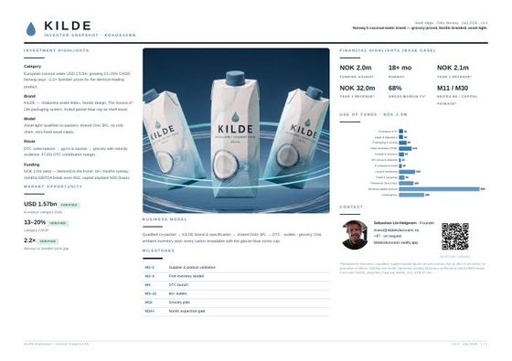 Cover preview — Investor Snapshot (EN)
